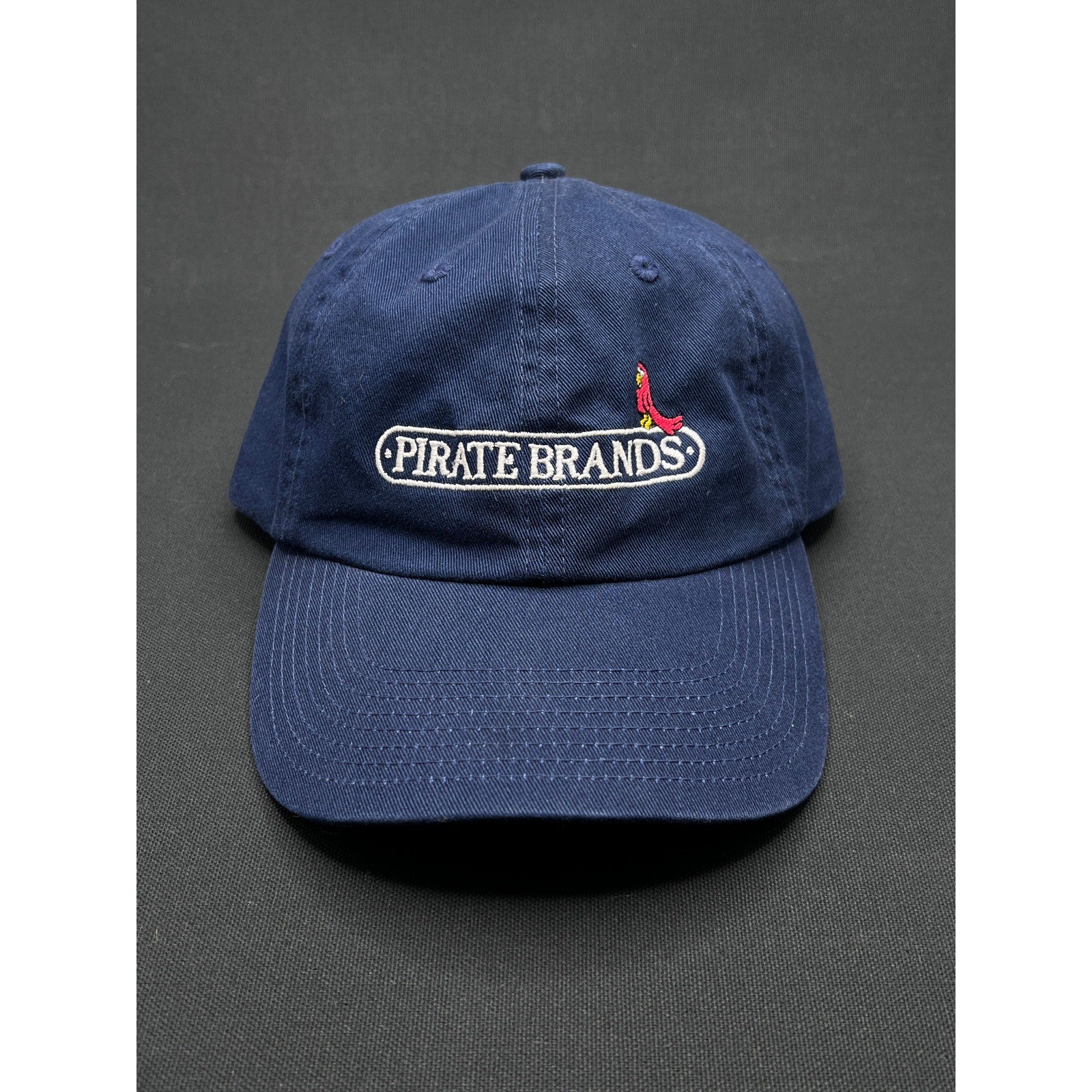 Pirate Brands Embroidered Dad Hat – Navy Cotton Strapback