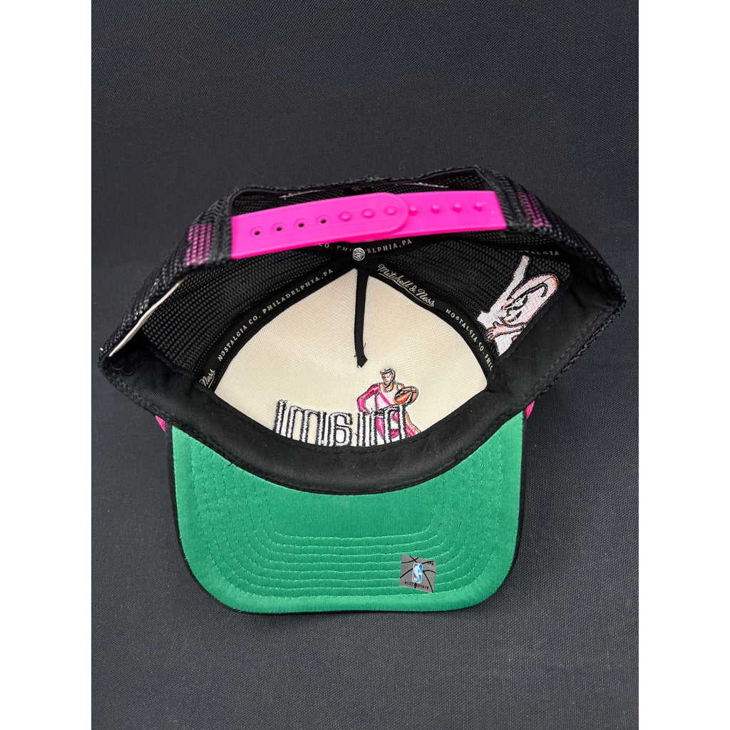 Mitchell & Ness Miami Floridians Throwback Rope Snapback – Pink Rope, Mesh Back, Vintage ABA Style