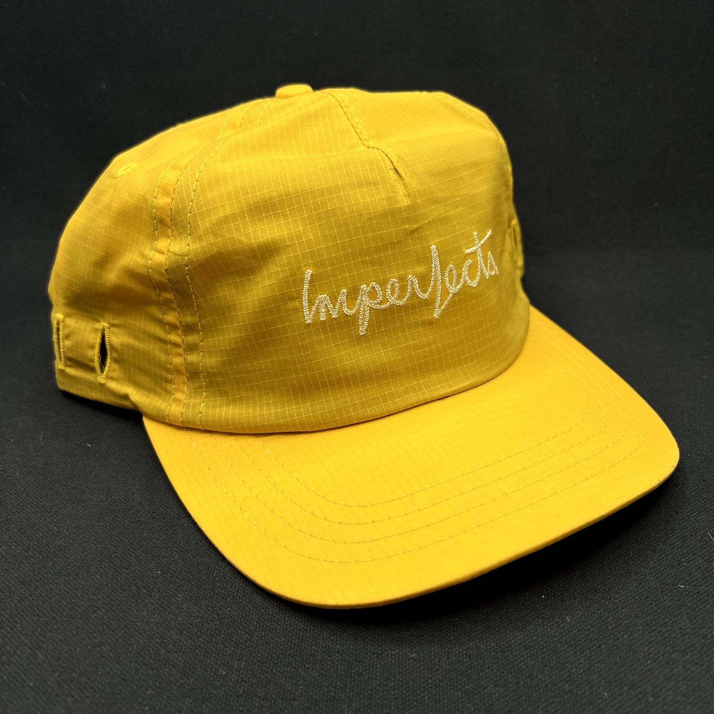 Imperfects Ripstop Strapback Hat Yellow Outdoor Camp Cap USA Made
