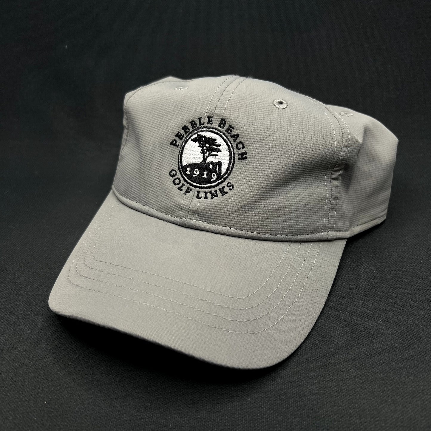 Pebble Beach Golf Links 1919 Strapback Hat Gray Pebble Beach Collection Golf Cap