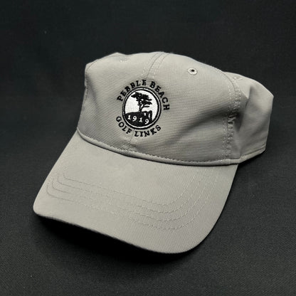 Pebble Beach Golf Links 1919 Strapback Hat Gray Pebble Beach Collection Golf Cap