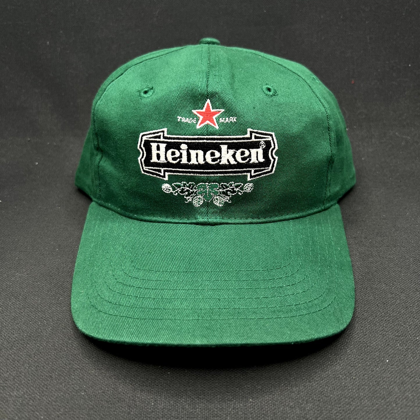 Vintage Heineken Beer Snapback Hat Green Brewery Promo Trucker Cap