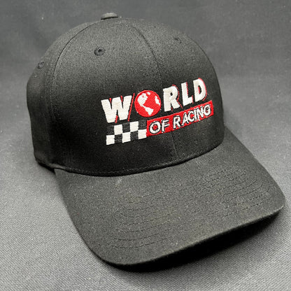 World of Racing Flexfit Hat Black Racing Motorsports Cap L/XL