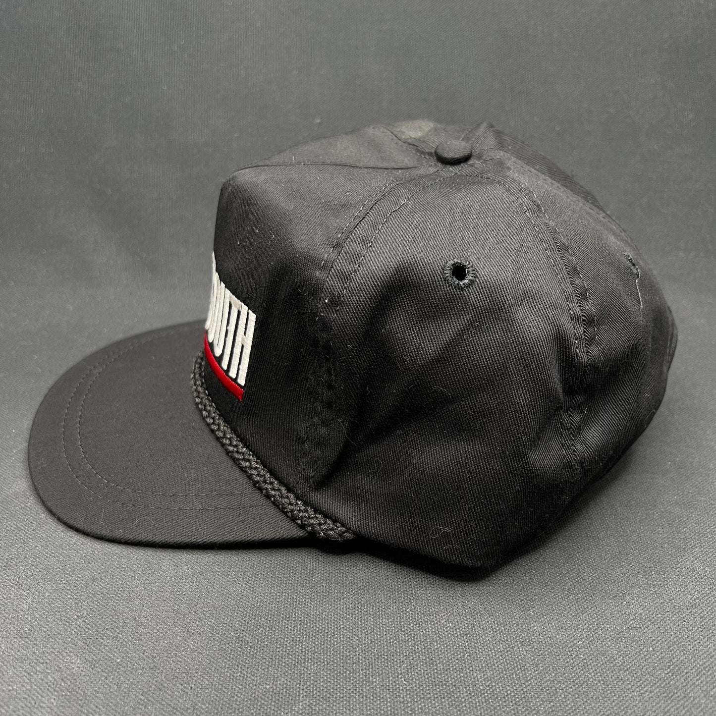 Vintage SportSouth Strapback Hat Black Rope Snapback USA Promo