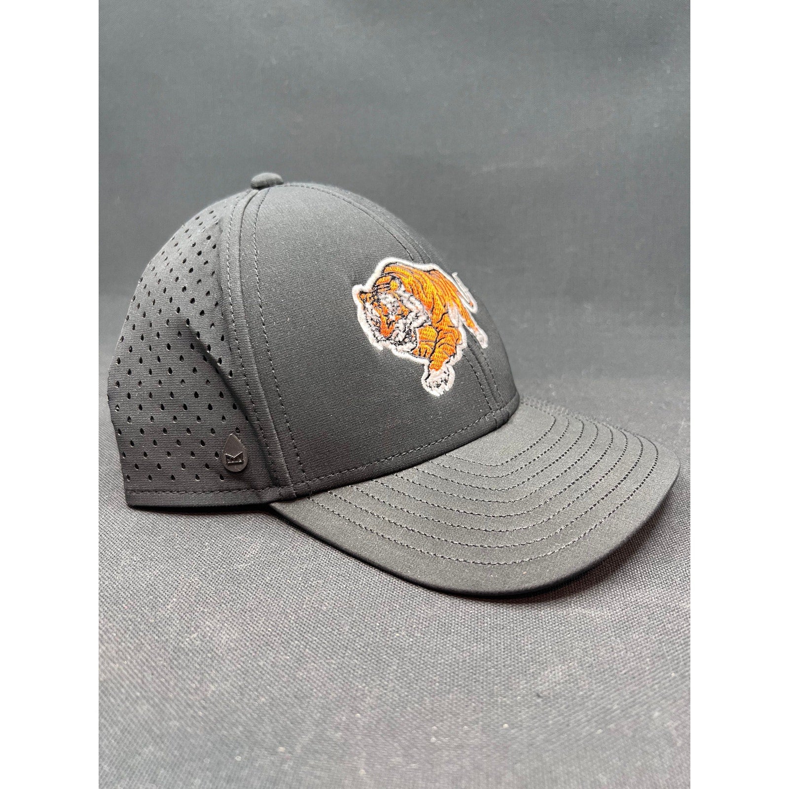 Melin A-Game Hydro Tiger Patch Snapback Hat Black Water Resistant Tech