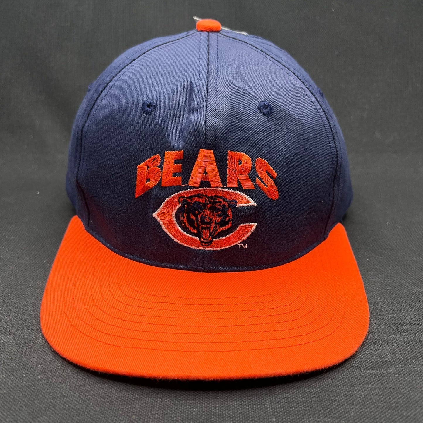 Vintage Chicago Bears Snapback Hat Navy Orange Drew Pearson NFL