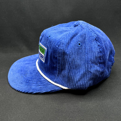 Vintage Lite Beer NASTAR Corduroy Strapback Ski Racing Hat USA Made
