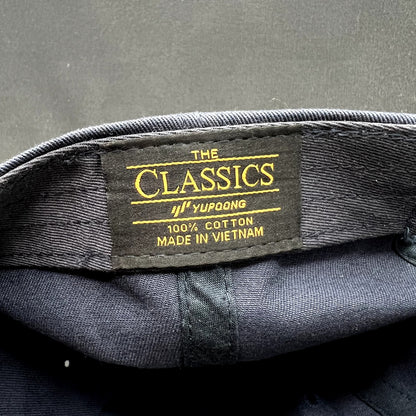 Tessa Logo Strapback Hat Yupoong Classics Navy Dad Cap