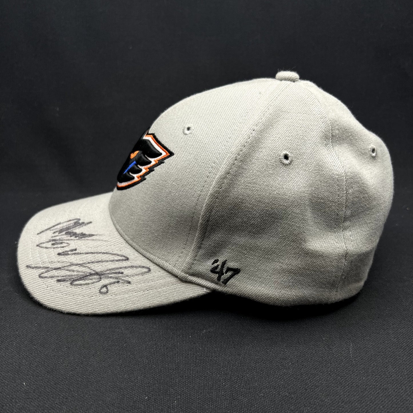 Lehigh Valley Phantoms Signed 47 Brand Stretch Fit Hockey Hat Gray