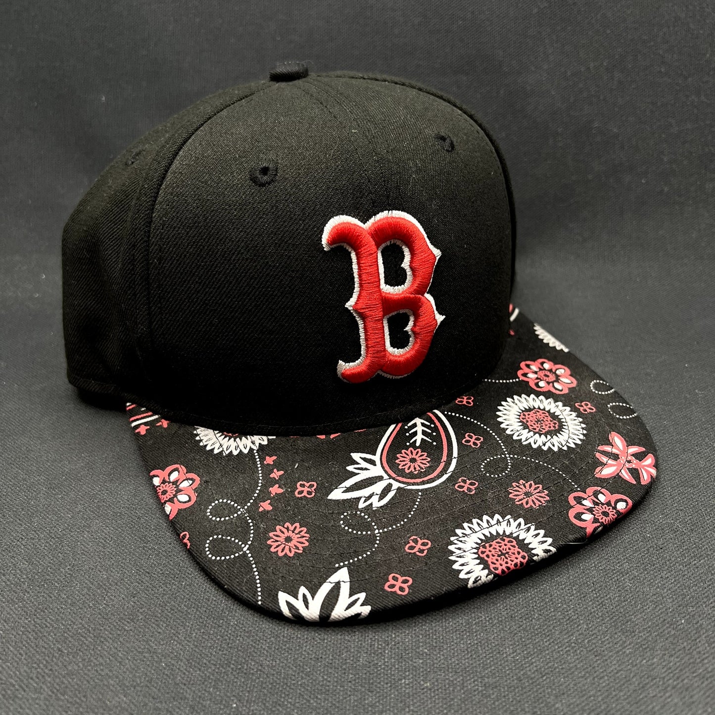 New Era Boston Red Sox Snapback Hat Floral Paisley Brim 9FIFTY