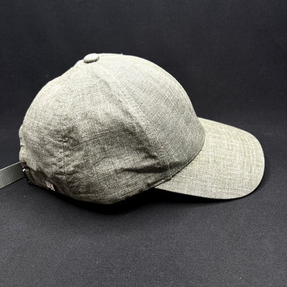 Angelico Italian Linen Strapback Cap Sage Green Made in Italy Luxury Hat