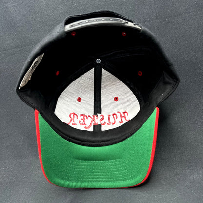 Vintage Nebraska Cornhuskers Script Snapback Hat Black Red ZAP Cap