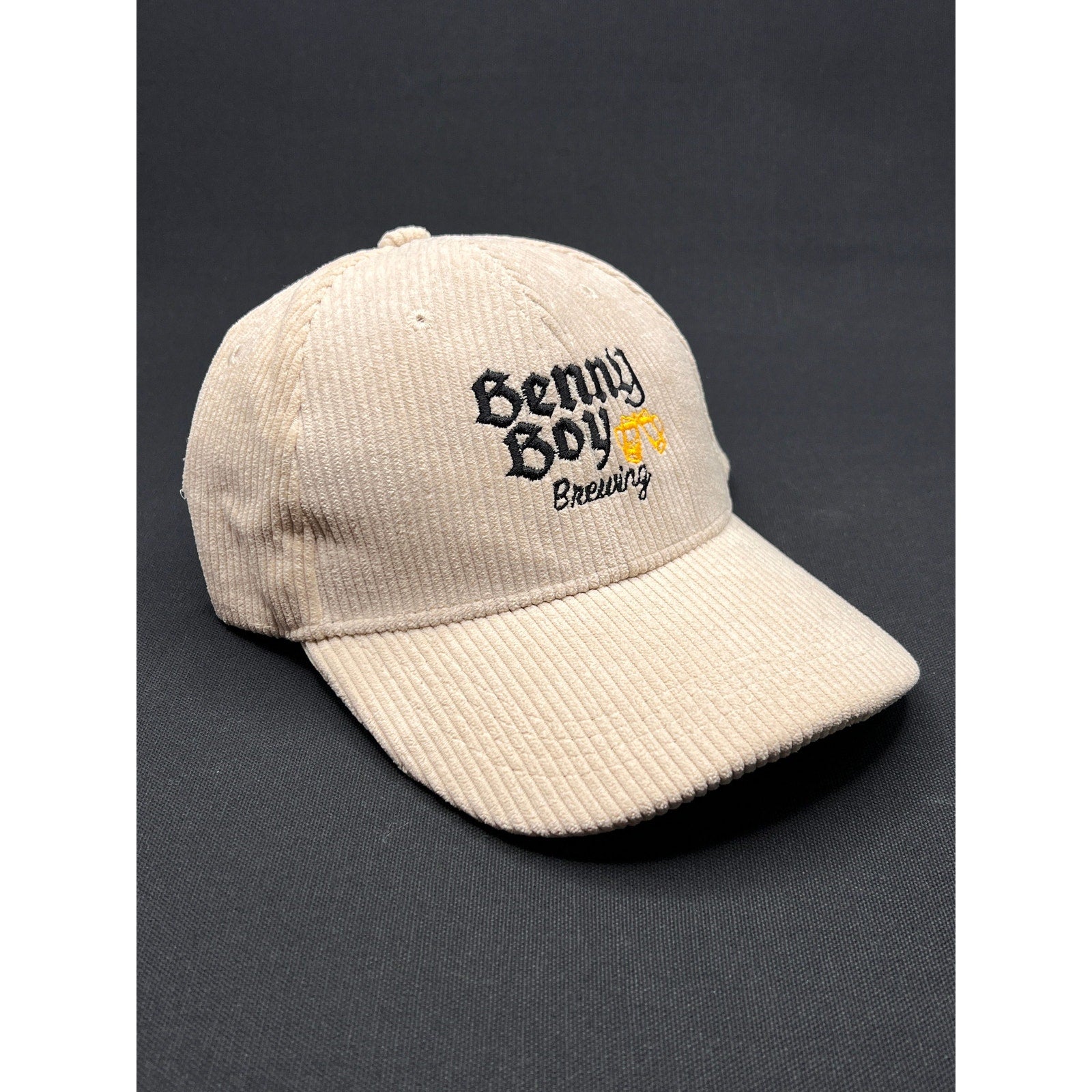 Benny Boy Brewing Lincoln Heights Corduroy Strapback Hat – Cream