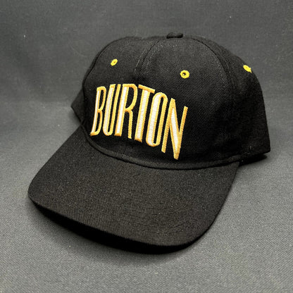 Vintage Burton Snowboards Fine Tree & Co. Snapback Hat Black