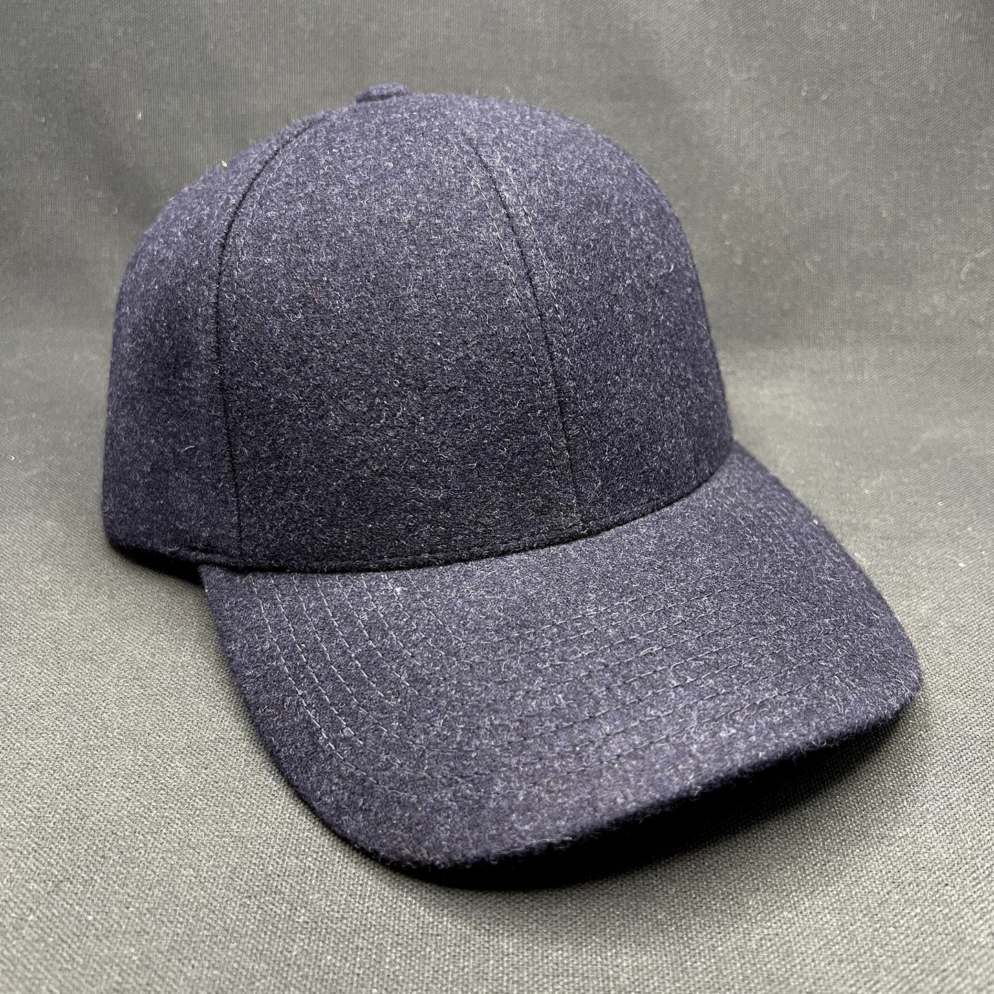 Varsity Headwear Cashmere Strapback Hat Navy Blue Luxury Dad Cap Large