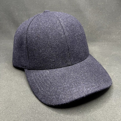 Varsity Headwear Cashmere Strapback Hat Navy Blue Luxury Dad Cap Large