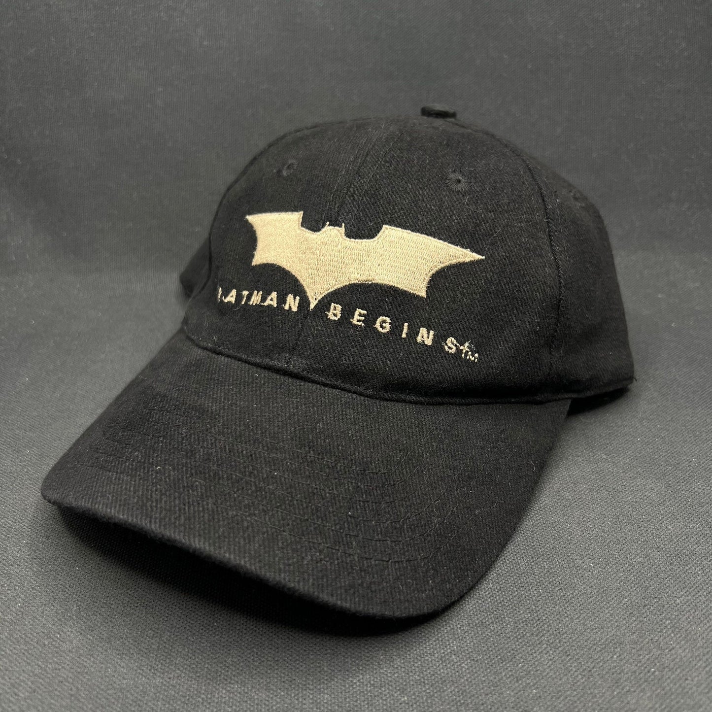 2005 Batman Begins Strapback Hat Vintage Movie Promo DC Comics Cap