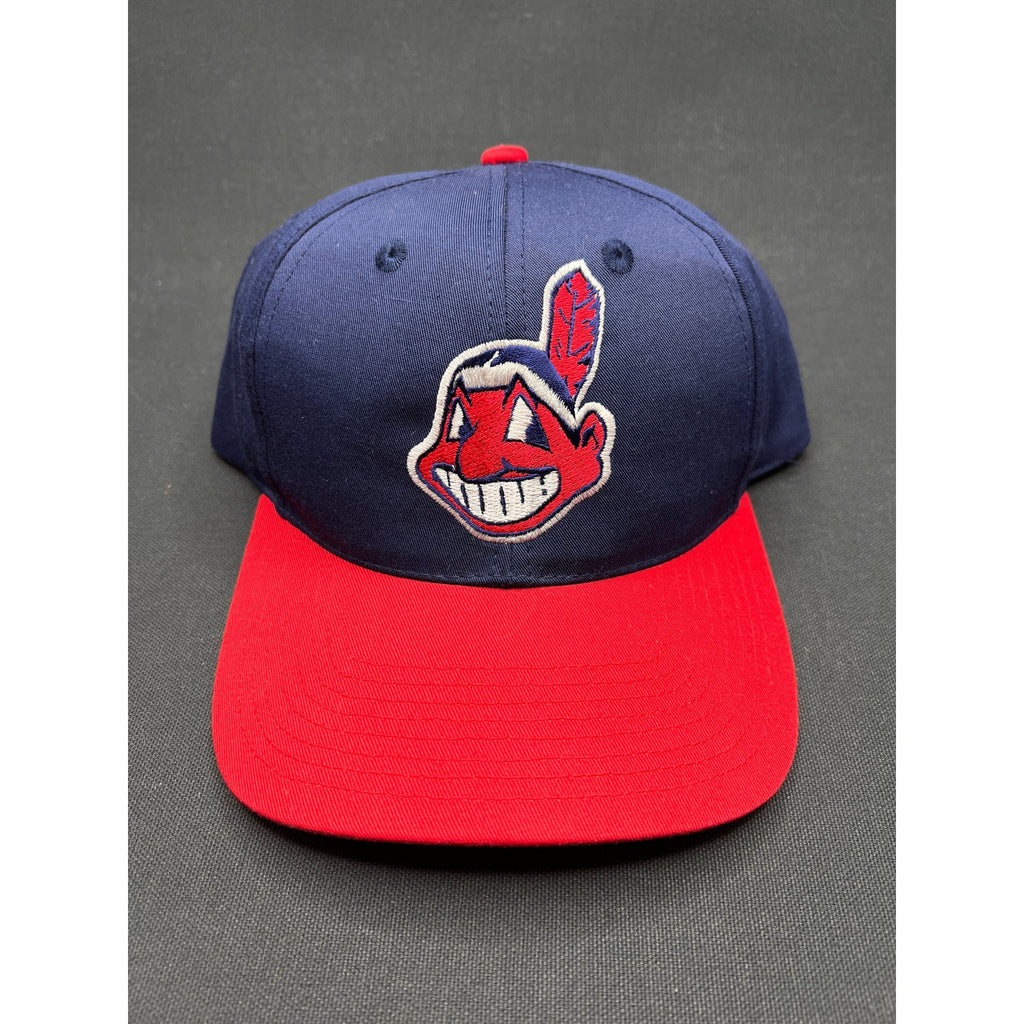 Vintage 90s Cleveland Indians Snapback Hat Twins Enterprise MLB Taiwan