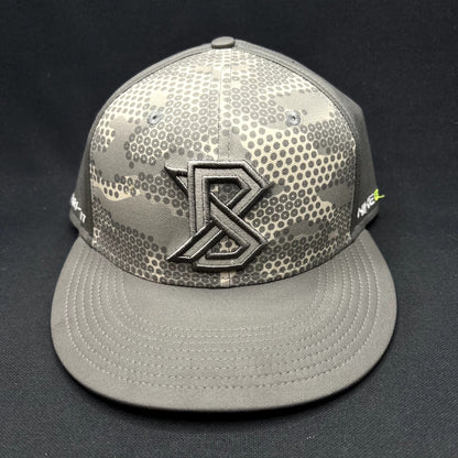 Nike Mike Trout Lunar Vapor Fitted Hat 7 1/4 Gray Camo Dri-FIT Baseball Cap