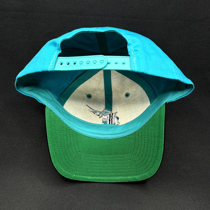 Vintage Florida Marlins Snapback Hat Twins Enterprise Teal MLB Cap