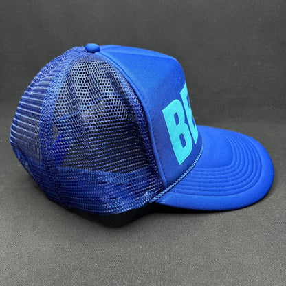 Vintage BECK Trucker Hat Blue Otto Snapback Graphic Foam Mesh Cap