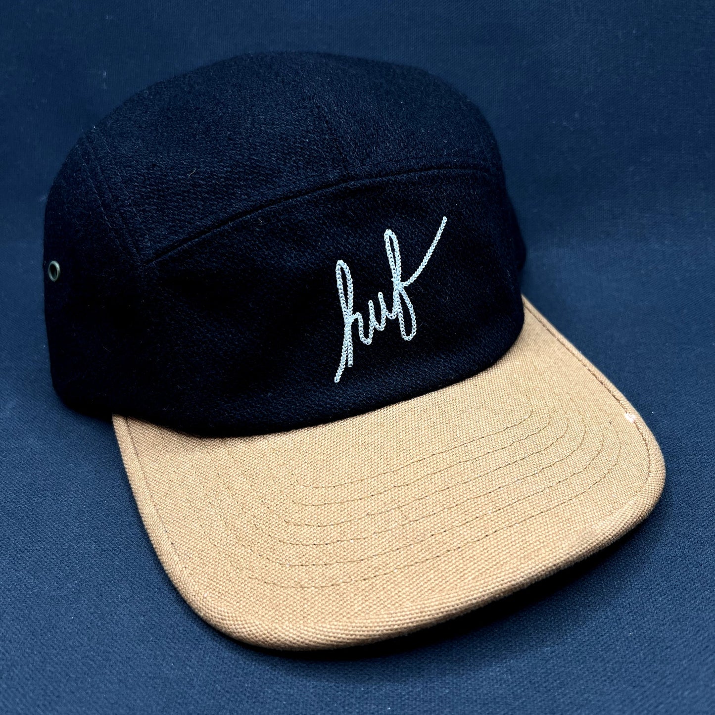 HUF Custom Made Headwear Strapback Camp Hat Black Tan