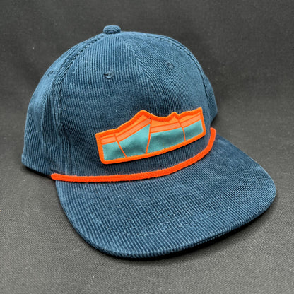 Sendero Provisions Co Corduroy Snapback Hat Blue Orange Rope Cap