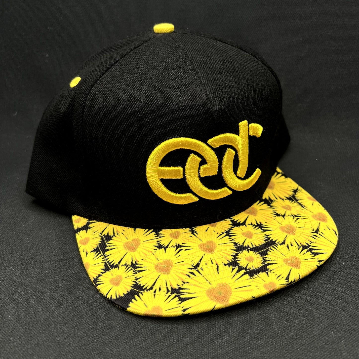 Insomniac EDC Sunflower Brim Snapback Hat Electric Daisy Carnival