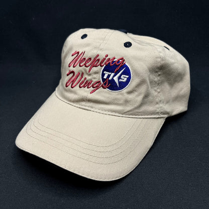Vintage Weeping Wing TKS AS&T Otto Strapback Hat Aviation Promo Cap