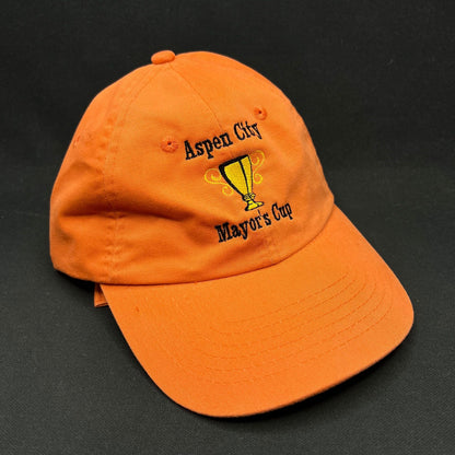 Aspen City Mayor’s Cup Strapback Hat Golf Tournament Orange Dad Cap