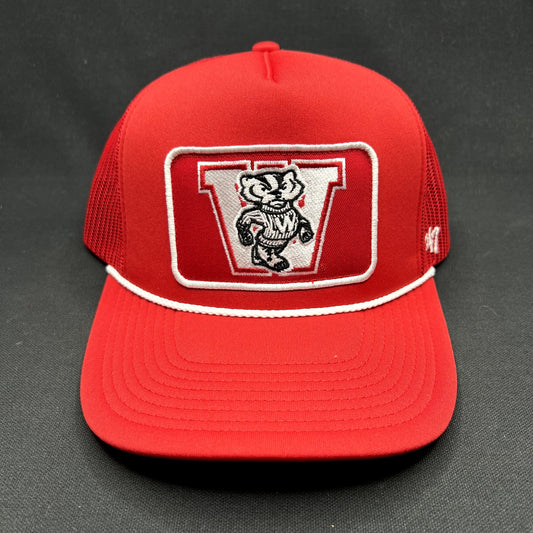 Wisconsin Badgers ’47 Brand Trucker Snapback Hat Red NCAA