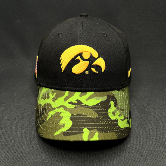 Nike Iowa Hawkeyes Camo Bill Strapback Hat Legacy91 Black