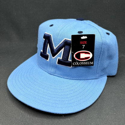 Vintage Michigan Wolverines Colosseum Fitted Hat Size 7 Blue NCAA
