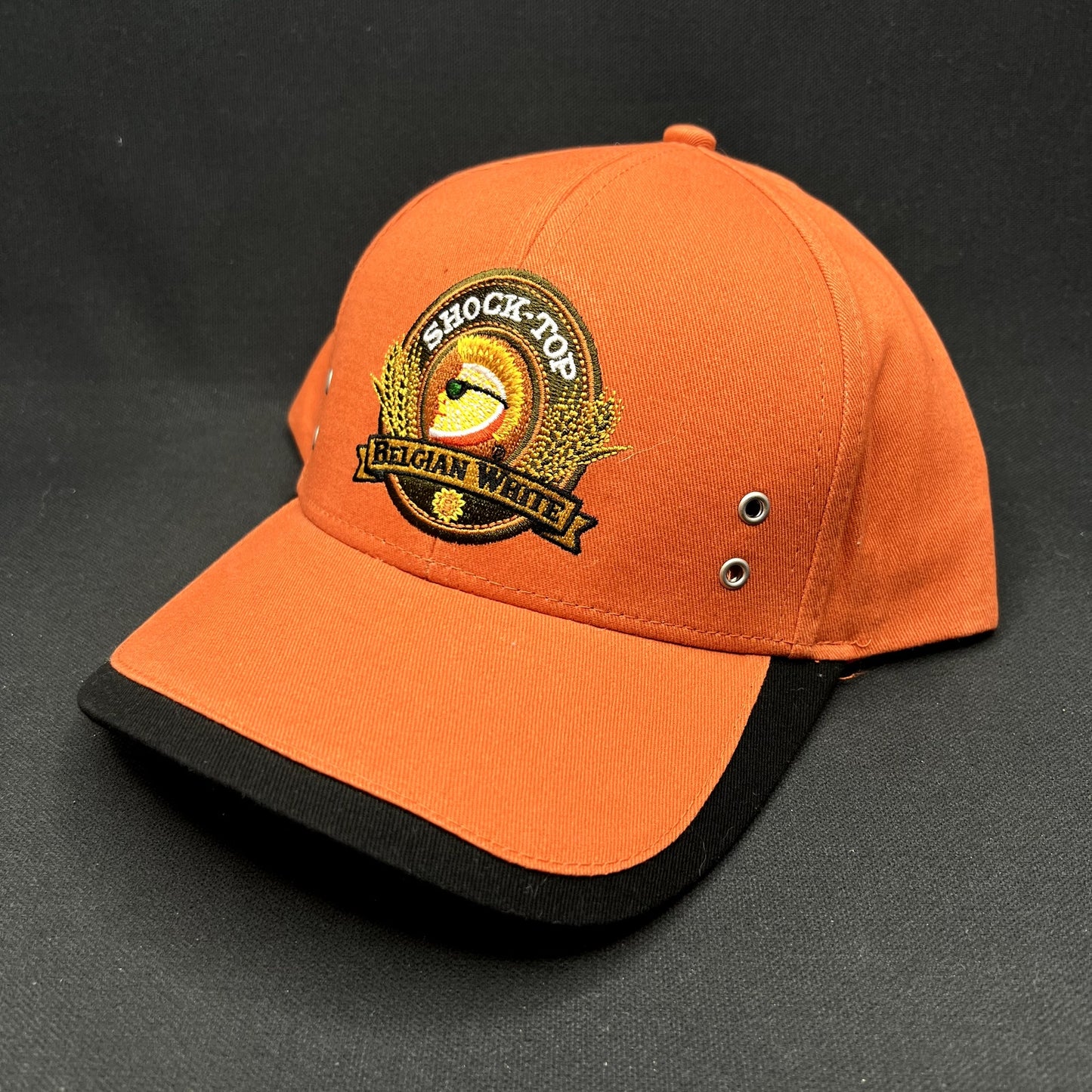 Shock Top Belgian White Beer Strapback Hat Orange Brewery Promo Adjustable Cap