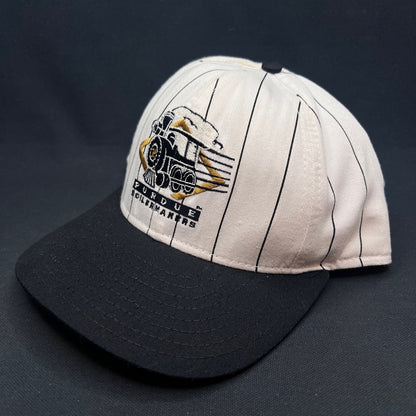 Vintage Purdue Boilermakers Pinstripe Snapback Hat Made in USA