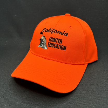 California Hunter Education Blaze Orange Hunting Safety Cap Hat