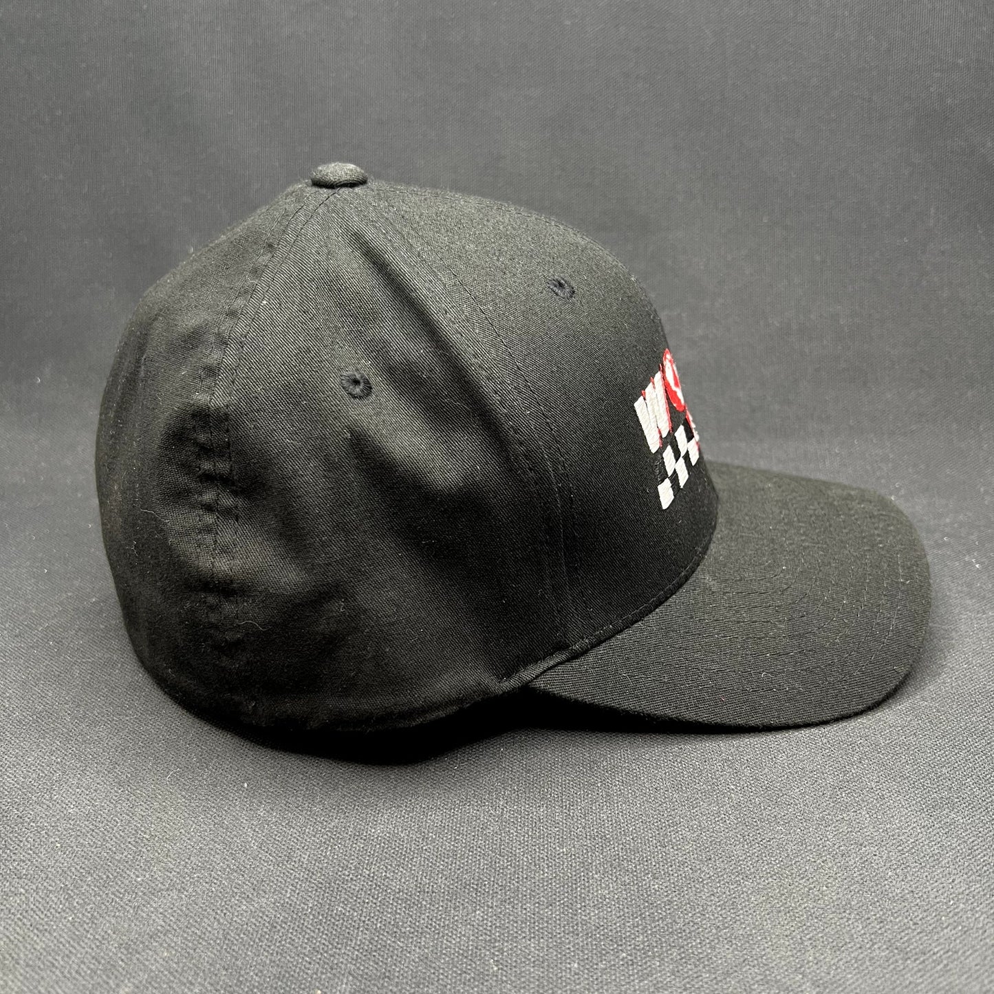 World of Racing Flexfit Hat Black Racing Motorsports Cap L/XL