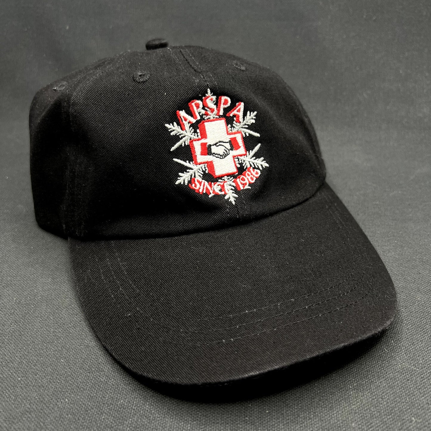 Vintage ASPA Ski Patrol Aspen Strapback Hat Ouray Sportswear Black