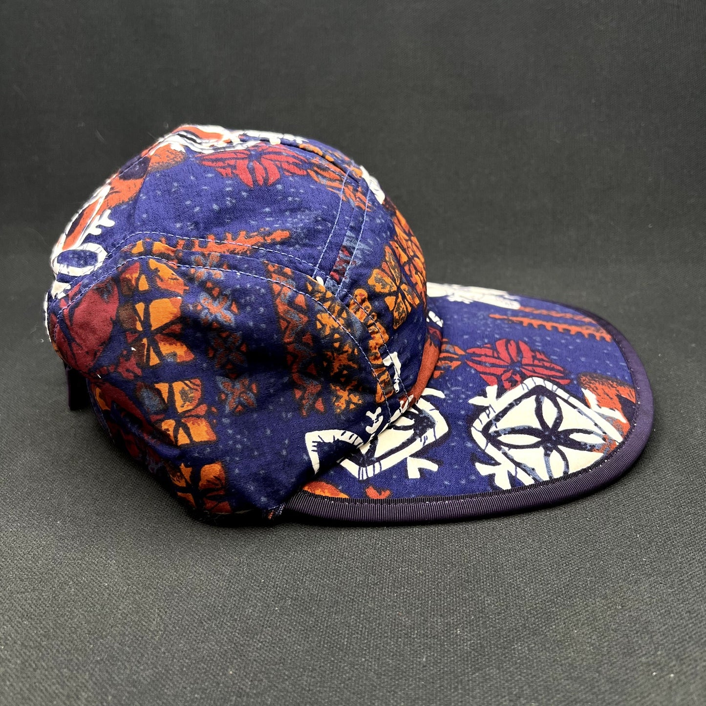Vintage 1996 Patagonia Spoonbill Cap Purple Tropical Print Strapback USA S