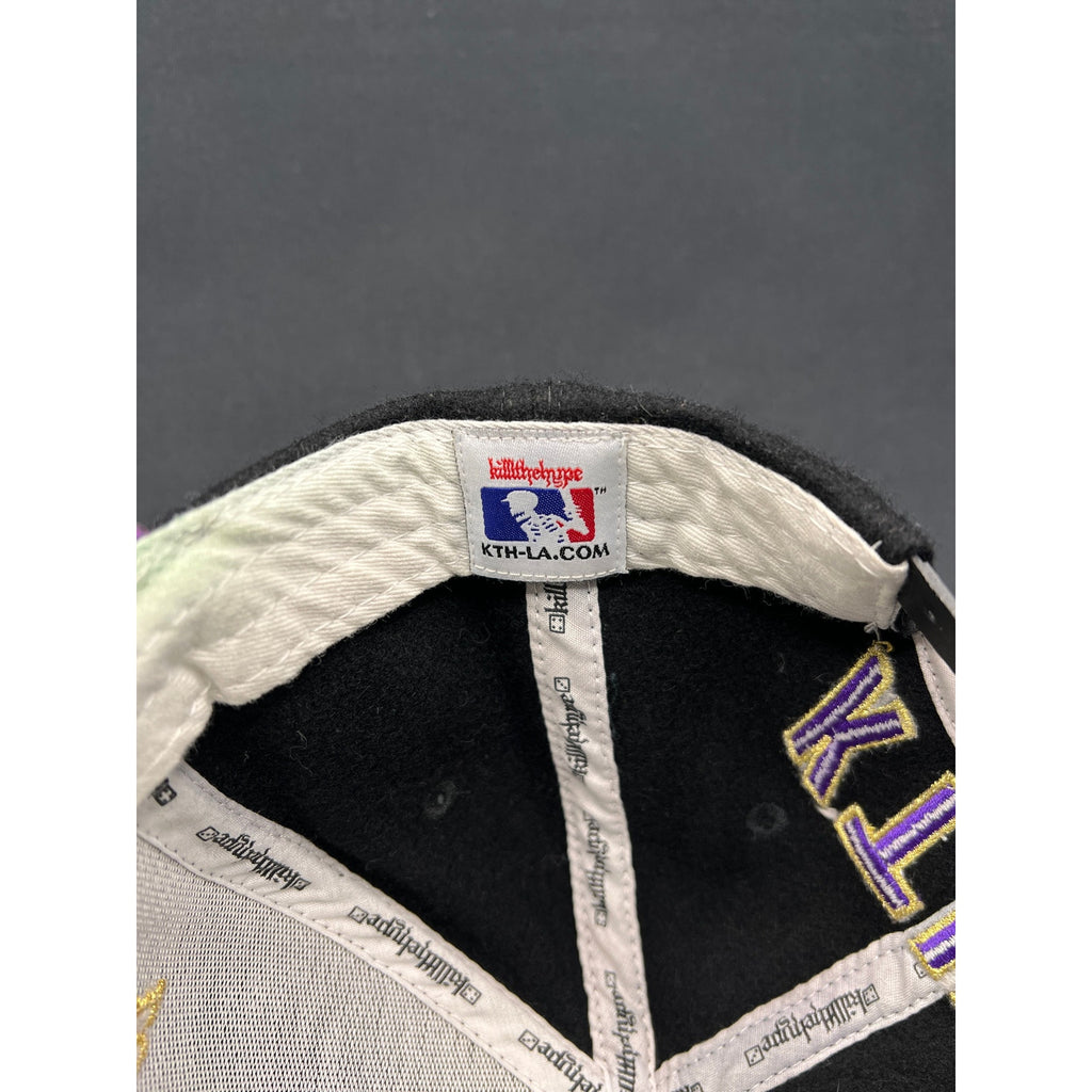 Kill the Hype x Los Angeles Lakers Snapback Hat Custom Purple Wool Brim NBA KTH