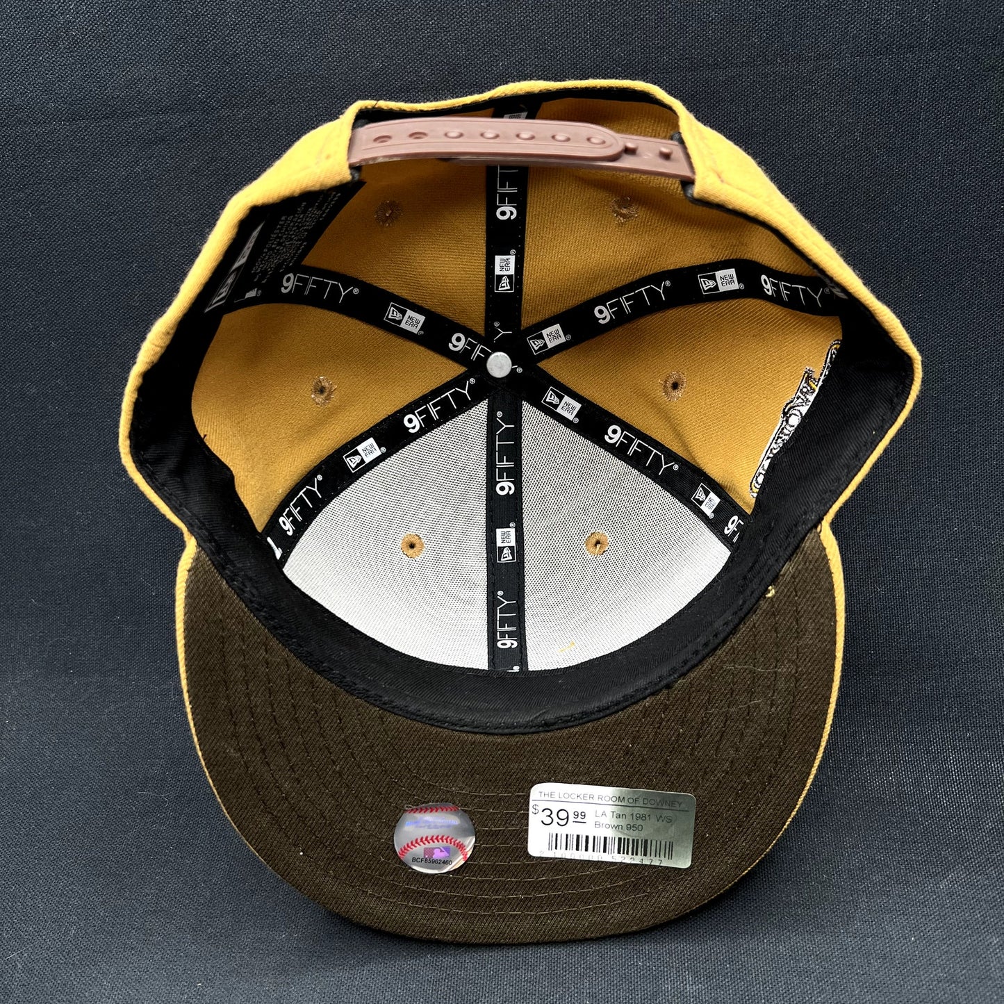 New Era LA Dodgers 1981 World Series Tan Brown 9FIFTY Snapback Hat