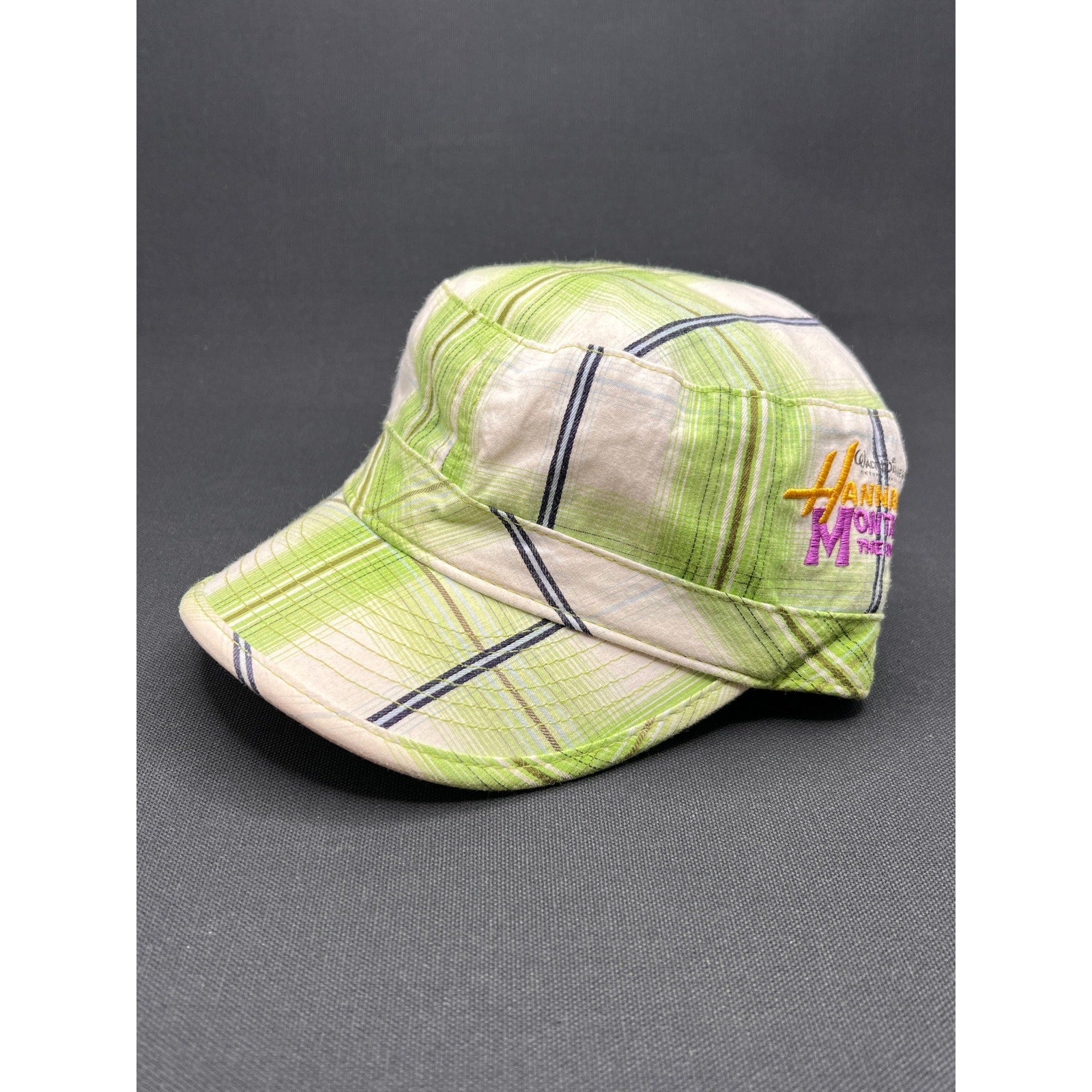 Disney Hannah Montana The Movie Plaid Cadet Cap – Green & White