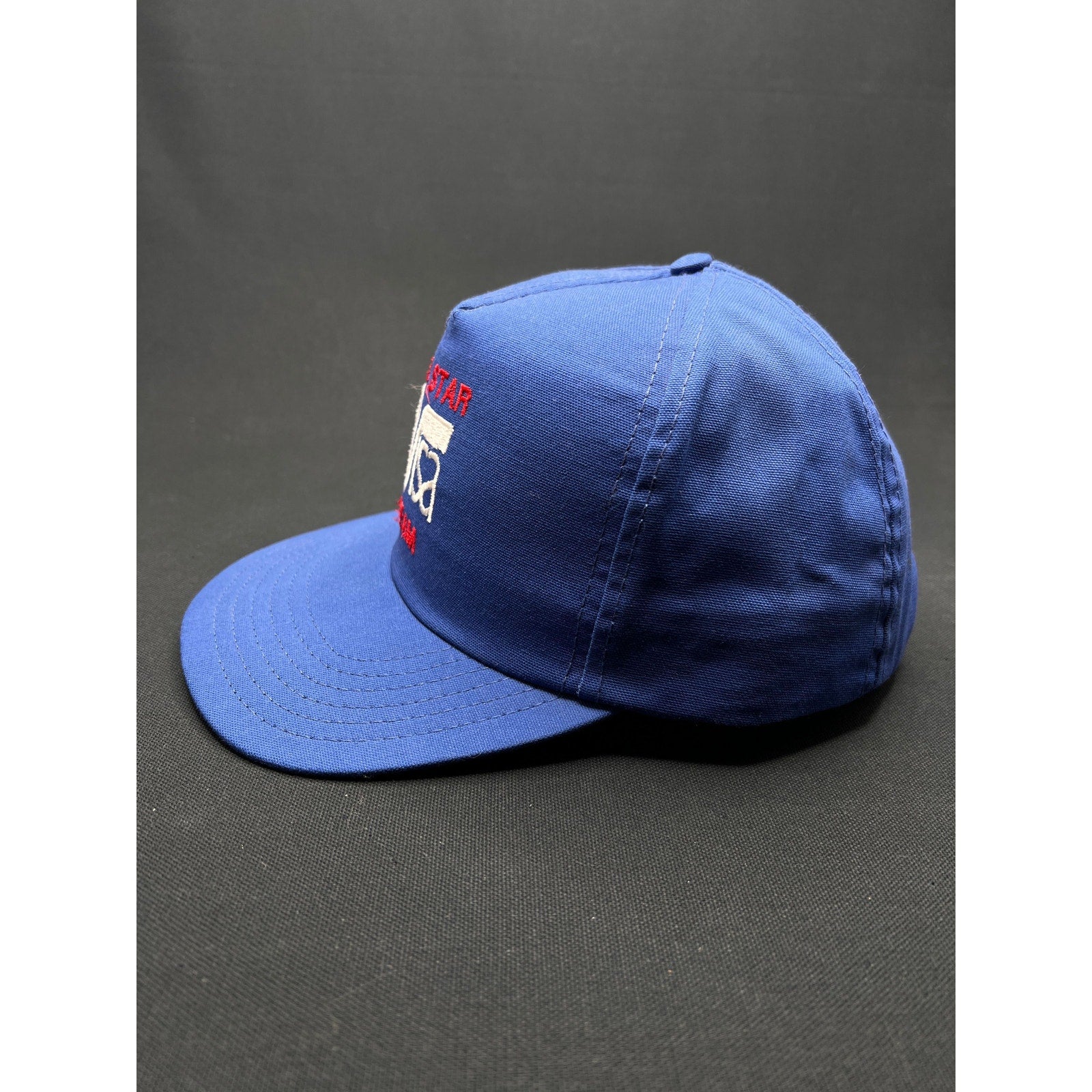 Vintage 1980s Visa “All Star Team” Blue Mesh Trucker Hat – Made in USA