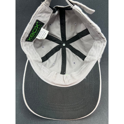 Vintage Xbox 360 Promo Hat Official Microsoft Strapback Gray Dad Cap Black Brim