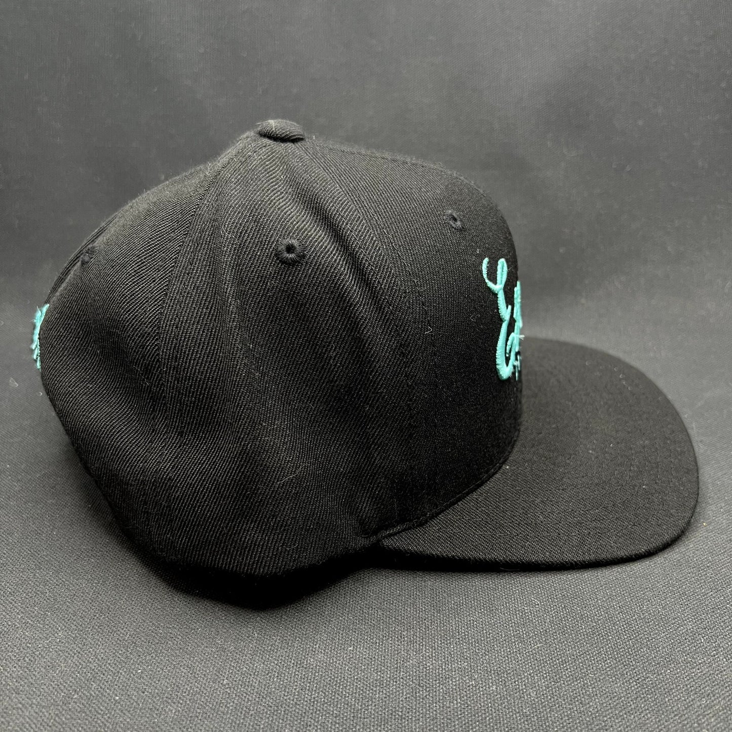 Esco’s Pizza Presidential Suite Snapback Hat Black Teal
