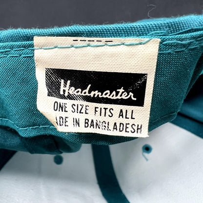 Vintage OMC Snapback Hat Headmaster Teal Purple 90s Outdoor Marine Corp