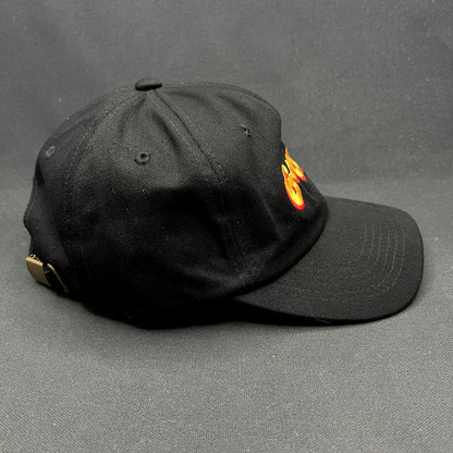 Mister Parmesan Gouda Cheese Logo Strapback Hat Black Los Angeles