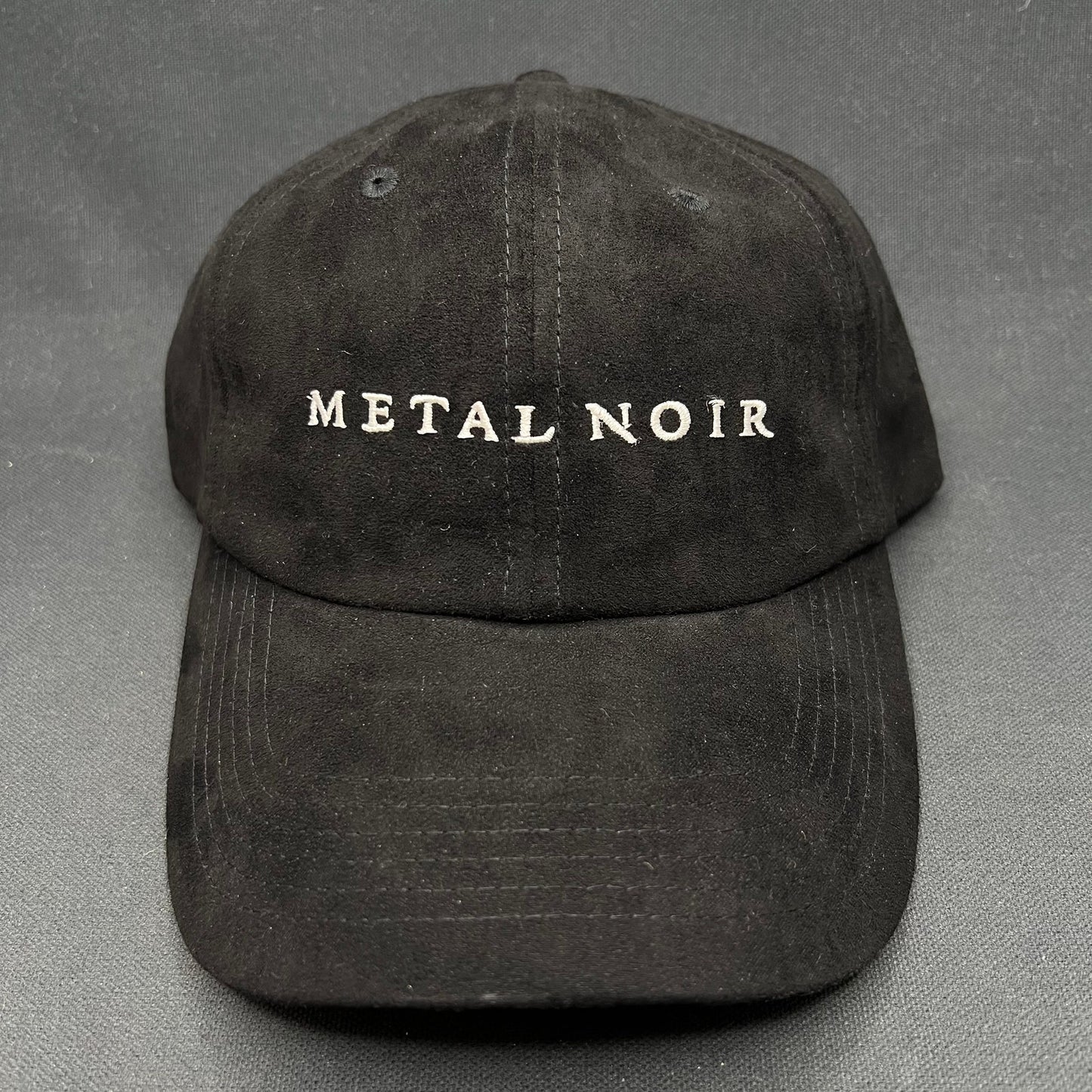 Metal Noir Strapback Hat Black Minimal Designer Jewelry Brand