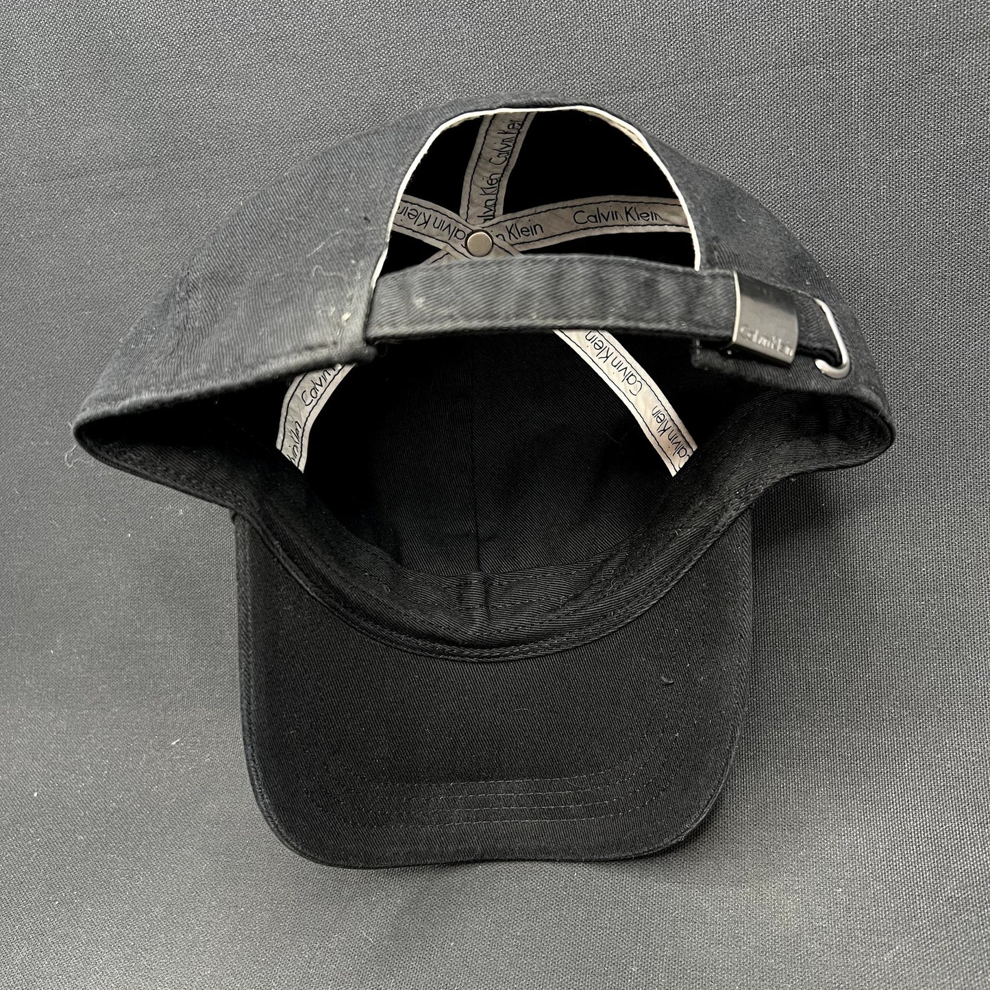 Vintage Calvin Klein CK Strapback Hat Black Minimalist Cap