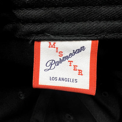 Mister Parmesan Gouda Cheese Logo Strapback Hat Black Los Angeles